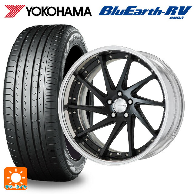 レクサス LM(TAWH15W)用 225/55R19 103H XL ヨコハマ ブルーアース RV03 # ワーク グノーシス CVS MBL 新品サマータイヤホイール 4本セット