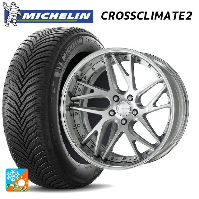 トヨタ ヴェルファイア(40系)用 225/55R19 99V ミシュラン クロスクライメイト2 SUV 正規品 # ワーク グノーシス CVX BRU 新品オールシーズンタイヤホイール 4本セット