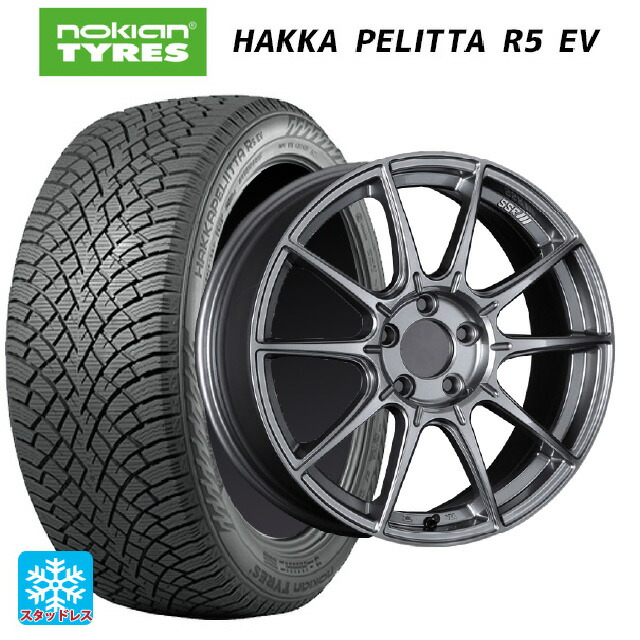トヨタ bZ4X(11/15系)用 235/60R18 107R XL ノキアン ハッカペリッタR5 EV タナベ SSR GT X01 ダークシルバー 新品スタッドレスタイヤホイール 4本セット