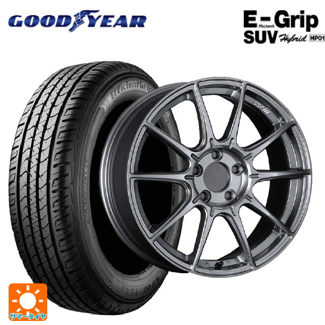 225/65R18 103H グッドイヤー エフィシェントグリップSUV HP01 タナベ SSR GT X01 ダークシルバー 18-8J 国産車用 サマータイヤホイール4本セット