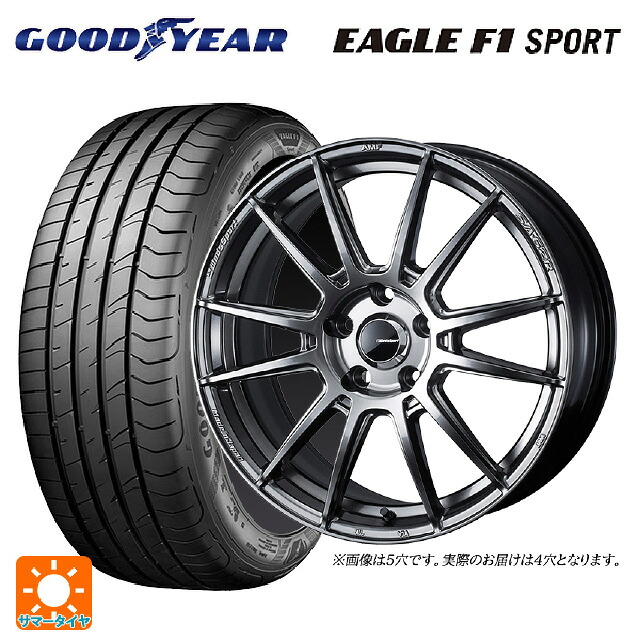 195/50R16 84V グッドイヤー イーグルF1 スポーツ ウェッズ ウェッズスポーツ SA62R PSB 16-6.5J 国産車用 サマータイヤホイール4本セット