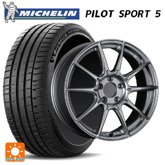 トヨタ GRカローラ(4BA-GZEA14H)用 235/40R18 95Y XL ミシュラン 正規品 パイロットスポーツ5 タナベ SSR GT X01 ダークシルバー 新品サマータイヤホイール 4本セット