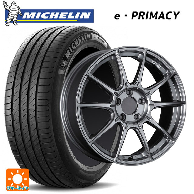 225/55R18 98V ミシュラン 正規品 Eプライマシー タナベ SSR GT X01 ダークシルバー 18-7.5J 国産車用 サマータイヤホイール4本セット