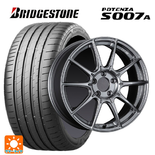 トヨタ GRカローラ(4BA-GZEA14H)用 265/35R18 97Y XL ブリヂストン ポテンザ S007A 正規品 タナベ SSR GT X01 ダークシルバー 新品サマータイヤホイール 4本セット