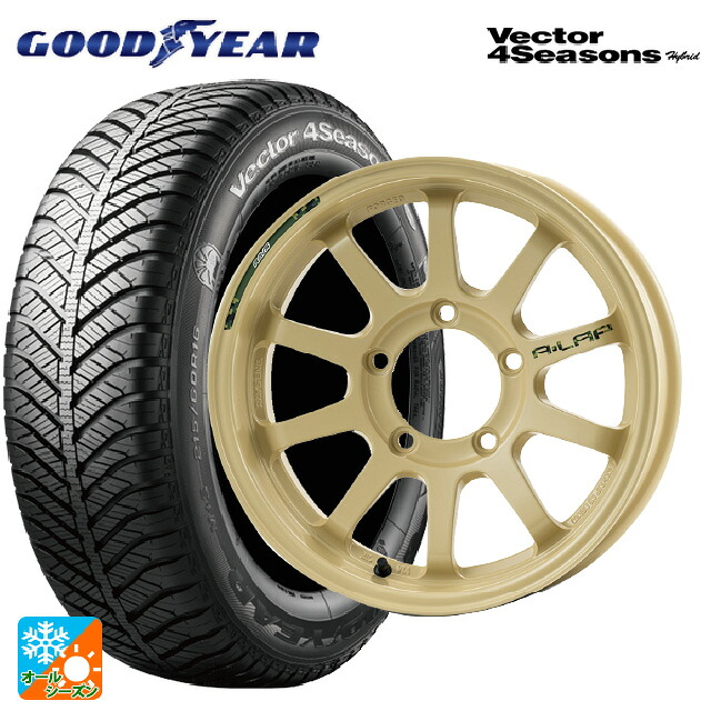 215/65R16 98H グッドイヤー ベクターフォーシーズンズ ハイブリッド レイズ A LAP J デザートエディション MI 16-6J 国産車用 オールシーズンタイヤホイール4本セット|タイヤホイール専門店コニシタイヤ