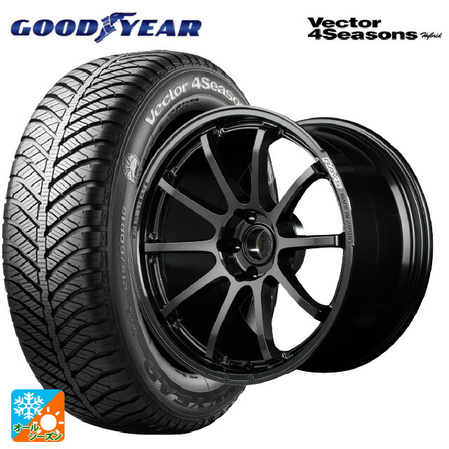 215/45R18 89H グッドイヤー ベクターフォーシーズンズ ハイブリッド レイズ グラムライツ 57NR 6NJ 18-7.5J 国産車用 オールシーズンタイヤホイール4本セット｜タイヤホイール専門店コニシタイヤ