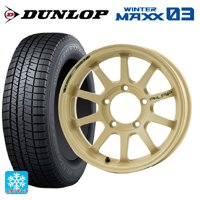 スズキ ジムニー(64系)用 215/70R16 100Q ダンロップ ウィンターマックス 03(WM03) レイズ A LAP J デザートエディション MI 新品スタッドレスタイヤホイール 5本セット