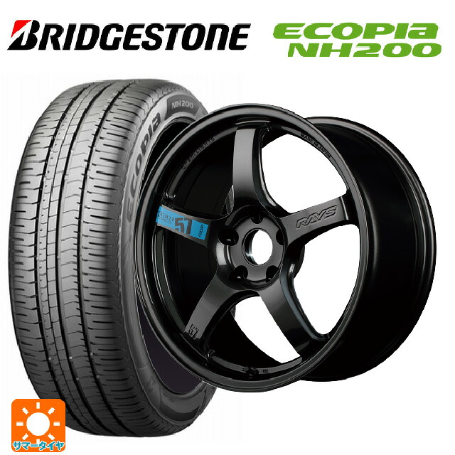 225/45R18 95W XL ブリヂストン エコピア NH200 正規品 レイズ グラムライツ 57CR スペックｍ AXZ 18-7.5J 国産車用 サマータイヤホイール4本セット