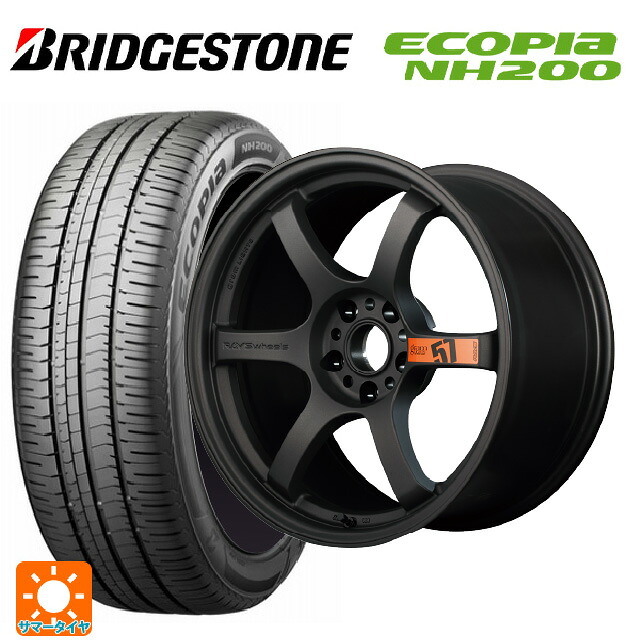 225/45R18 95W XL ブリヂストン エコピア NH200 正規品 レイズ グラムライツ 57DR スペックD AZZ 18-8.5J 国産車用 サマータイヤホイール4本セット