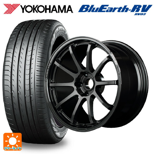 トヨタ ヴェルファイア(30系)用 225/60R17 99H ヨコハマ ブルーアース RV03 レイズ グラムライツ 57NR 6NJ 新品サマータイヤホイール 4本セット｜タイヤホイール専門店コニシタイヤ
