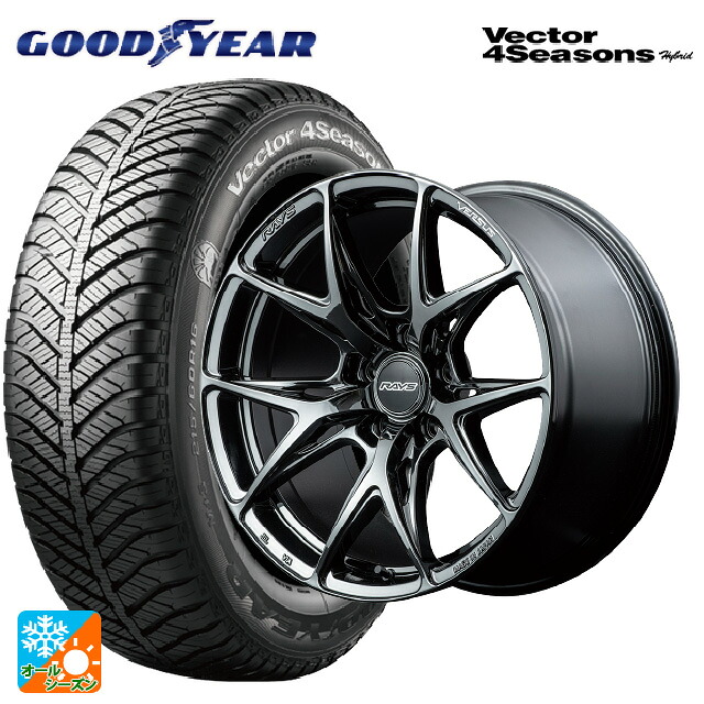 トヨタ GRヤリス(PA系)用 225/40R18 92H XL グッドイヤー ベクターフォーシーズンズ ハイブリッド レイズ ベルサス VV21S YNJ 新品オールシーズンタイヤホイール 4本セット