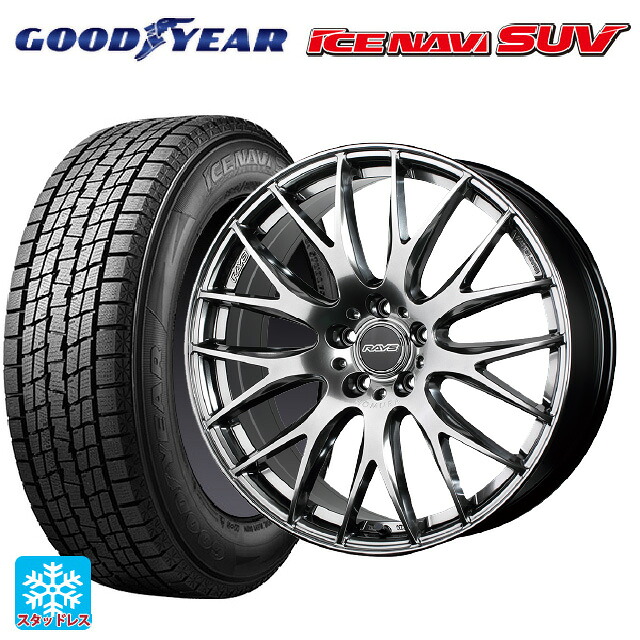 235/60R18 107Q XL グッドイヤー アイスナビ SUV # レイズ ホムラ 2X9 プラス QNK 18-8J 国産車用 スタッドレスタイヤホイール4本セット|タイヤホイール専門店コニシタイヤ