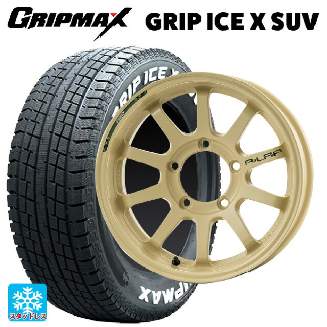 2024年製 185/85R16 105/103N グリップマックス グリップアイスX SUV ホワイトレター レイズ A LAP J デザートエディション MI 16-5.5J 国産車用 スタッドレスタイヤホイール4本セット