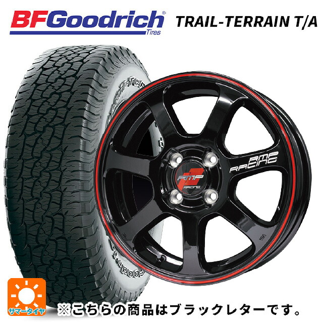 スバル クロストレック(5AA-GUE)用 225/60R17 99H BFグッドリッチ トレイルテレーン T/A ブラックレター 正規品 エムアイディー MIDレーシング R07 ブラック/リムレッドライン 新品サマータイヤホイール 4本セット|タイヤホイール専門店コニシタイヤ