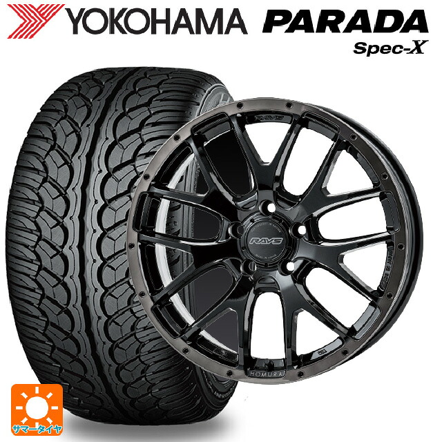 235/60R18 103V ヨコハマ パラダ PA02 レイズ ホムラ 2X7FA ブラッククリアエディション BFJ 18-7.5J 国産車用 サマータイヤホイール4本セット