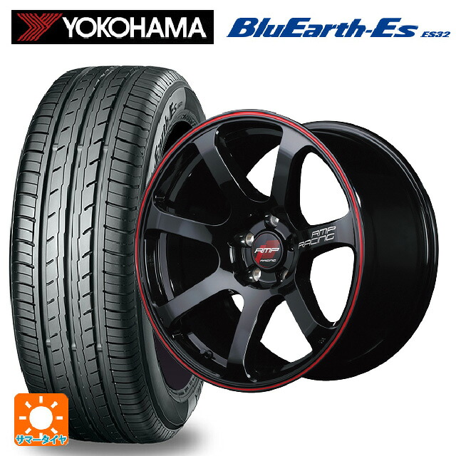 235/45R17 97V ヨコハマ ブルーアースEs ES32 エムアイディー MIDレーシング R07 ブラック/リムレッドライン 17-7J 国産車用 サマータイヤホイール4本セット|タイヤホイール専門店コニシタイヤ