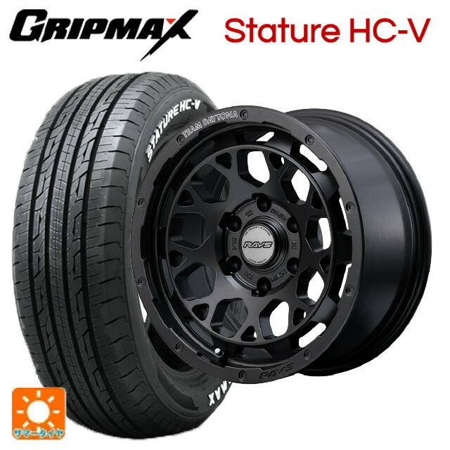 215/65R16 109/107S グリップマックス スタチャーHCV ホワイトレター レイズ チームデイトナ M9+ スペックm AOJ 16-6.5J 国産車用 サマータイヤホイール4本セット