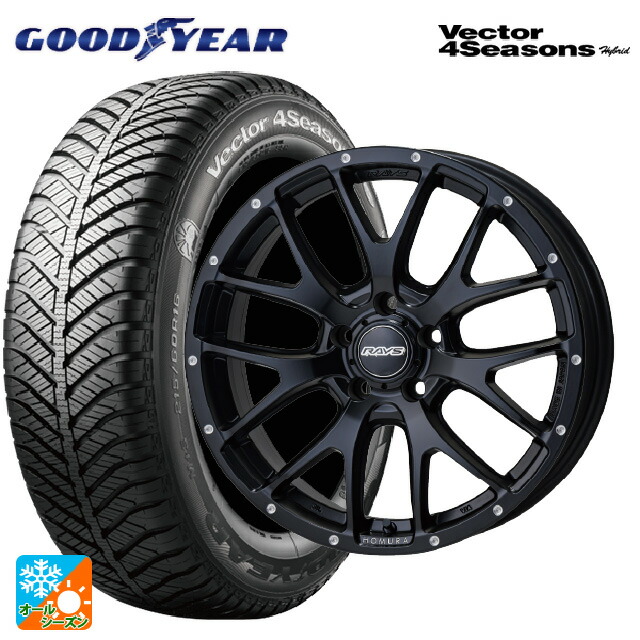 235/50R18 101H XL グッドイヤー ベクターフォーシーズンズ ハイブリッド レイズ ホムラ 2X7FA BOL 18-7.5J 国産車用 オールシーズンタイヤホイール4本セット