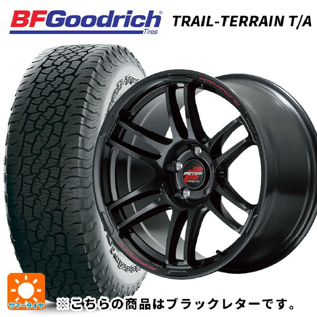 225/60R18 100H BFグッドリッチ トレイルテレーン T/A ブラックレター 正規品 エムアイディー MIDレーシング R26 クリスタルブラック 18-7.5J 国産車用 サマータイヤホイール4本セット