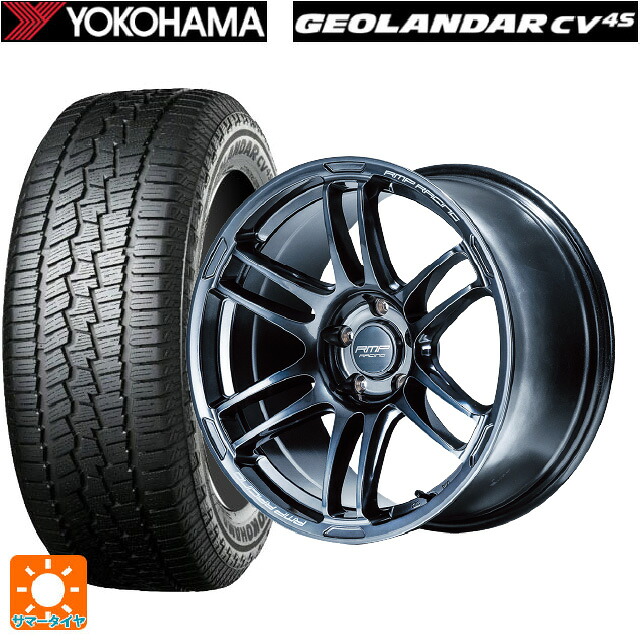 235/65R18 106V ヨコハマ ジオランダー CV G058 正規品 エムアイディー MIDレーシング R26 ディープチタンシルバー 18-8J 国産車用 サマータイヤホイール4本セット