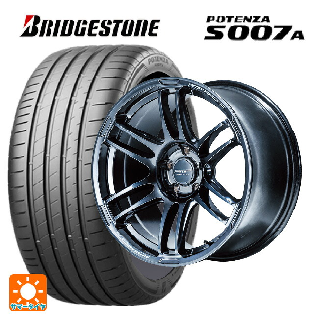 245/40R18 97Y XL ブリヂストン ポテンザ S007A 正規品 エムアイディー MIDレーシング R26 # ディープチタンシルバー 18-8J 国産車用 サマータイヤホイール4本セット