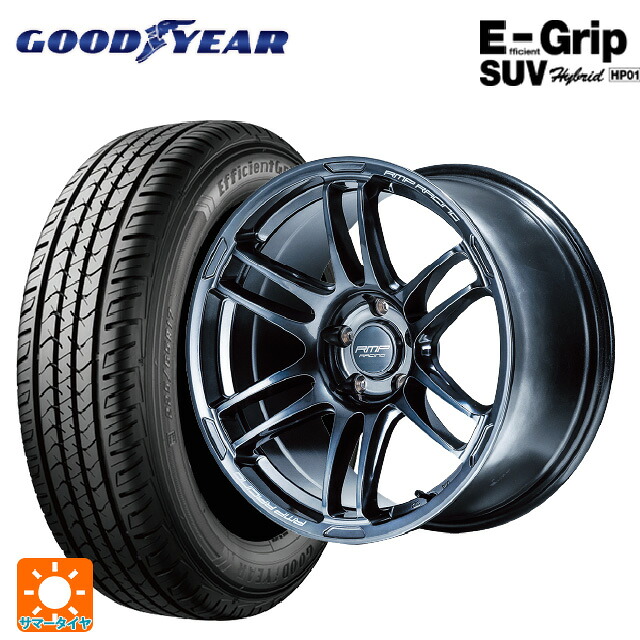 225/65R18 103H グッドイヤー エフィシェントグリップSUV HP01 エムアイディー MIDレーシング R26 ディープチタンシルバー 18-8J 国産車用 サマータイヤホイール4本セット|タイヤホイール専門店コニシタイヤ