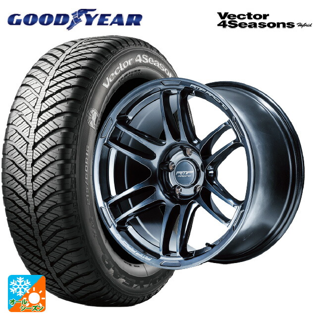 225/40R18 92H XL グッドイヤー ベクターフォーシーズンズ ハイブリッド エムアイディー MIDレーシング R26 ディープチタンシルバー 18-7.5J 国産車用 オールシーズンタイヤホイール4本セット｜タイヤホイール専門店コニシタイヤ