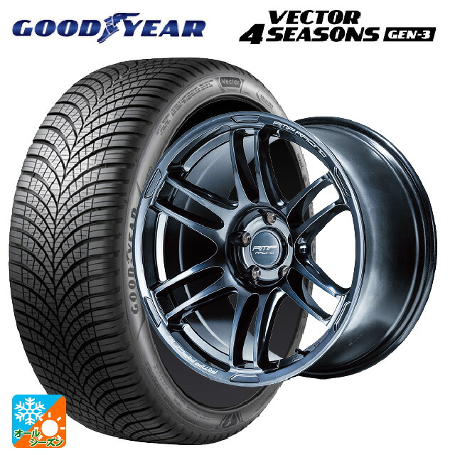 215/45R18 93Y XL グッドイヤー ベクター4シーズンズ ジェン3 エムアイディー MIDレーシング R26 ディープチタンシルバー 18-7.5J 国産車用 オールシーズンタイヤホイール4本セット｜タイヤホイール専門店コニシタイヤ