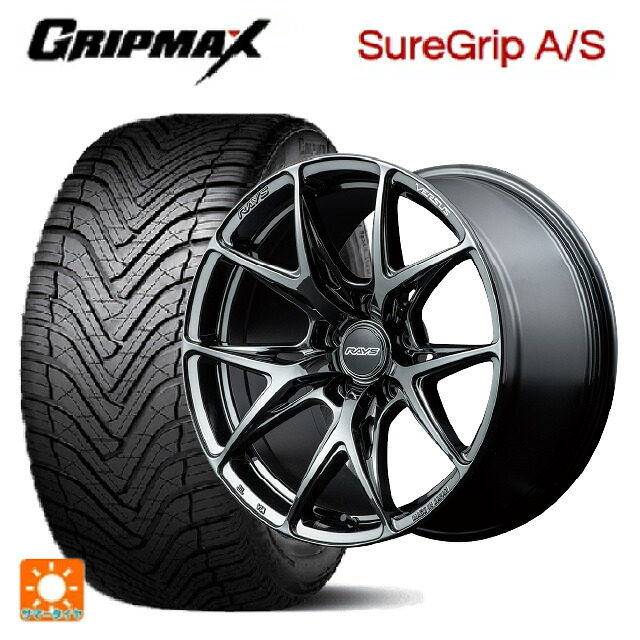 トヨタ ヴェルファイア(30系)用 245/40R19 98W XL グリップマックス シュアグリップ A/S ブラックレター レイズ ベルサス VV21S YNJ 新品オールシーズンタイヤホイール 4本セット