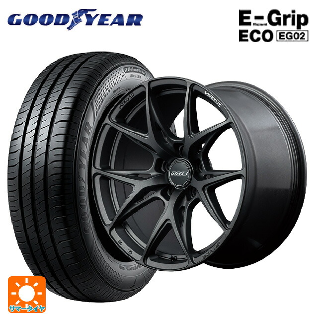 225/45R18 95W XL グッドイヤー エフィシェントグリップ エコ EG02 レイズ ベルサス VV21S APJ 18-8J 国産車用 サマータイヤホイール4本セット