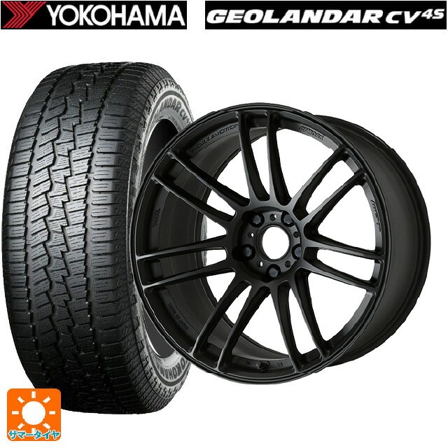 225/55R18 102V ヨコハマ ジオランダー CV G058 正規品 ワーク エモーション ZR7 MBL 18-7.5J 国産車用 サマータイヤホイール4本セット