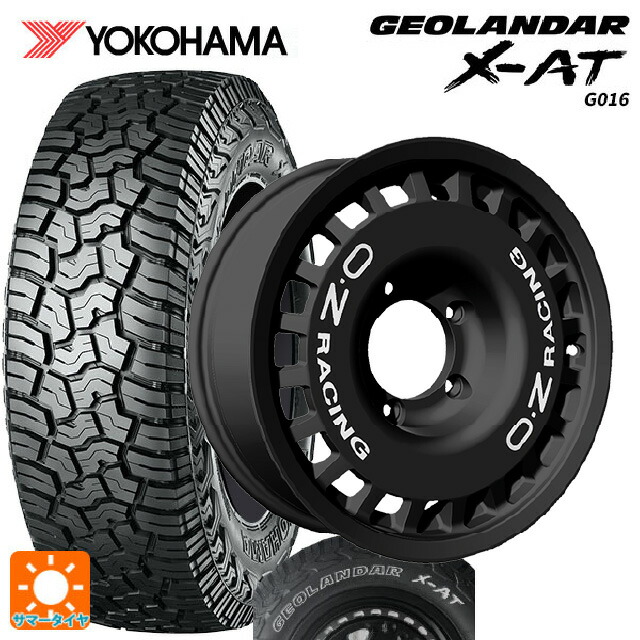 195R16 104/102Q ヨコハマ ジオランダー X-AT G016 ホワイトレター 正規品 オーゼット レーシング ラリーレーシング 4×4 Matt Black 16-6J 国産車用 サマータイヤホイール4本セット