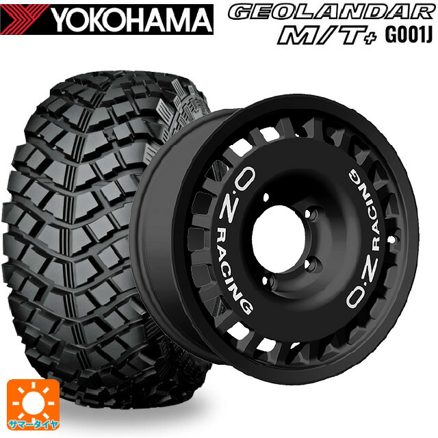 195R16 104/102Q ヨコハマ ジオランダー M/Tプラス G001J 正規品 オーゼット レーシング ラリーレーシング 4×4 Matt Black 16-6J 国産車用 サマータイヤホイール4本セット