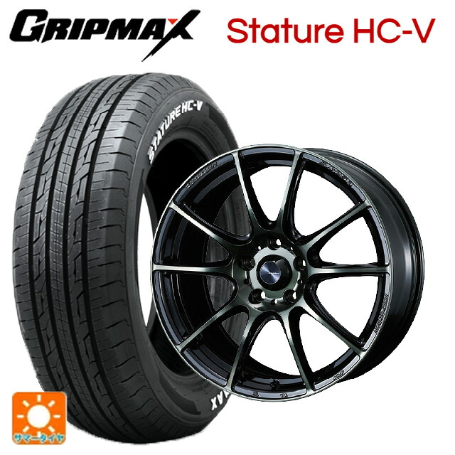 トヨタ ヤリスクロス(10系)用 215/65R16 109/107S グリップマックス スタチャーHCV ホワイトレター ウェッズ ウェッズスポーツ SA25R WBC 新品サマータイヤホイール 4本セット