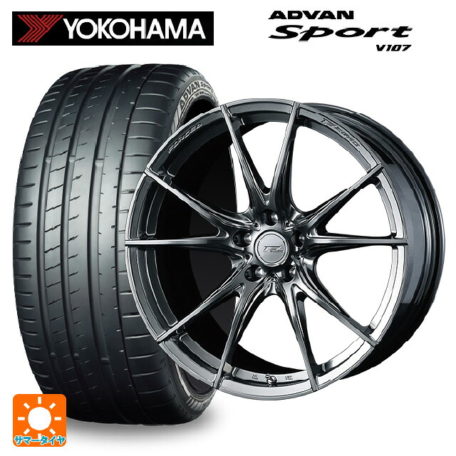 スバル レガシィアウトバック(BS系)用 245/45R19 102Y XL ヨコハマ アドバンスポーツ V107 正規品 ウェッズ エフゼロ FZ-2 DIAMOND BLACK 新品サマータイヤホイール 4本セット