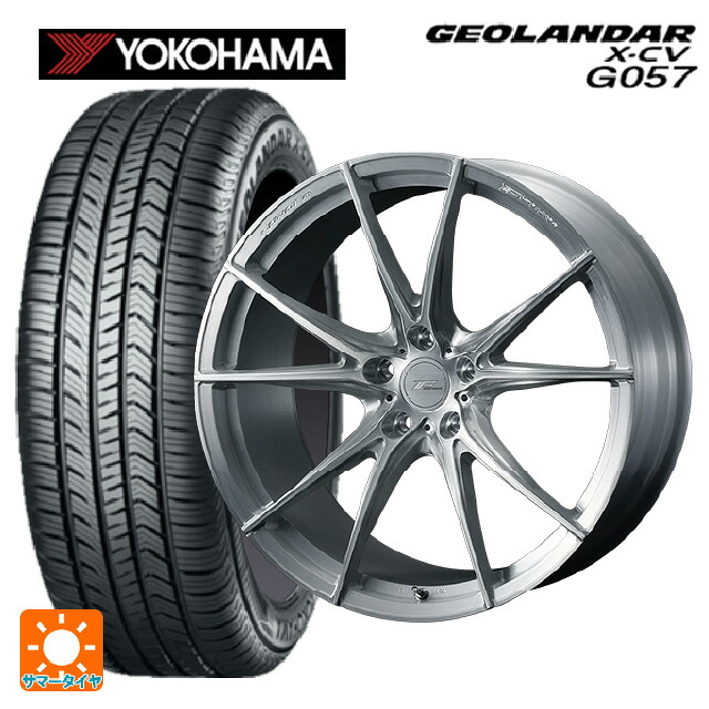 マツダ CX-80(KL5/KL3系)用 235/55R19 105W XL ヨコハマ ジオランダー X-CV G057 正規品 ウェッズ エフゼロ FZ-2 BRUSHED 新品サマータイヤホイール 4本セット