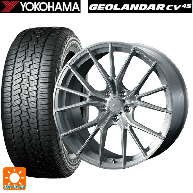 マツダ CX-80(KL5/KL3系)用 235/60R18 107V XL ヨコハマ ジオランダー CV G058 正規品 ウェッズ エフゼロ FZ-1 BRUSHED 新品サマータイヤホイール 4本セット