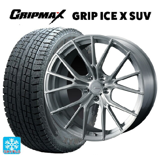 スバル レガシィアウトバック(BS系)用 225/55R18 102H XL グリップマックス グリップアイスX SUV ブラックレター # ウェッズ エフゼロ FZ-1 BRUSHED 新品スタッドレスタイヤホイール 4本セット｜タイヤホイール専門店コニシタイヤ