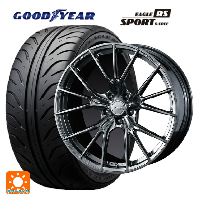 トヨタ GRカローラ(4BA-GZEA14H)用 255/35R18 90W グッドイヤー イーグル RS スポーツ S-スペック ウェッズ エフゼロ FZ-1 DIAMOND BLACK 新品サマータイヤホイール 4本セット