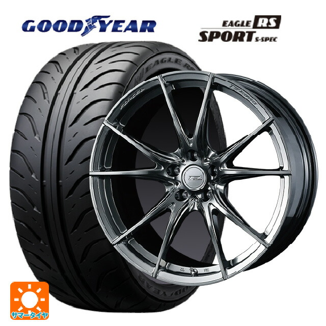 トヨタ GRカローラ(4BA-GZEA14H)用 255/35R18 90W グッドイヤー イーグル RS スポーツ S-スペック ウェッズ エフゼロ FZ-2 DIAMOND BLACK 新品サマータイヤホイール 4本セット