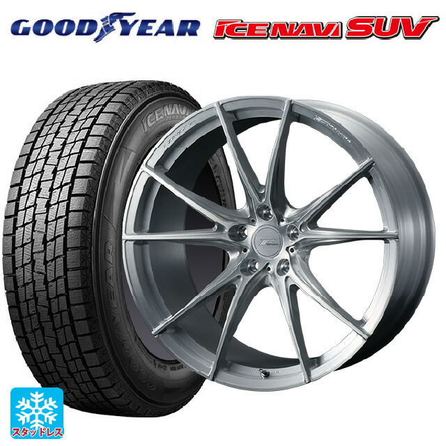 215/50R18 92Q グッドイヤー アイスナビ SUV # ウェッズ エフゼロ FZ-2 BRUSHED 18-7.5J 国産車用 スタッドレスタイヤホイール4本セット|タイヤホイール専門店コニシタイヤ