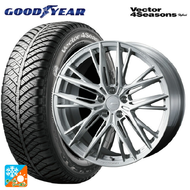 215/50R18 92H グッドイヤー ベクターフォーシーズンズ ハイブリッド ウェッズ エフゼロ FZ-5 BRUSHED 18-8J 国産車用 オールシーズンタイヤホイール4本セット|タイヤホイール専門店コニシタイヤ