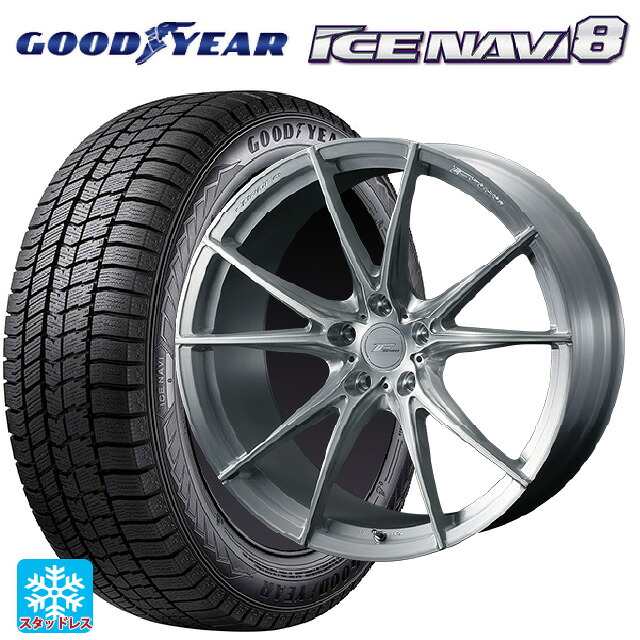 ホンダ ステップワゴン(RP6~8)用 225/40R18 92Q XL グッドイヤー アイスナビ8 ウェッズ エフゼロ FZ-2 BRUSHED 新品スタッドレスタイヤホイール 4本セット