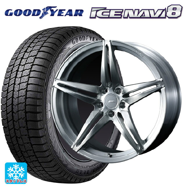 ホンダ ステップワゴン(RP6~8)用 225/40R18 92Q XL グッドイヤー アイスナビ8 ウェッズ エフゼロ FZ-3 BRUSHED 新品スタッドレスタイヤホイール 4本セット