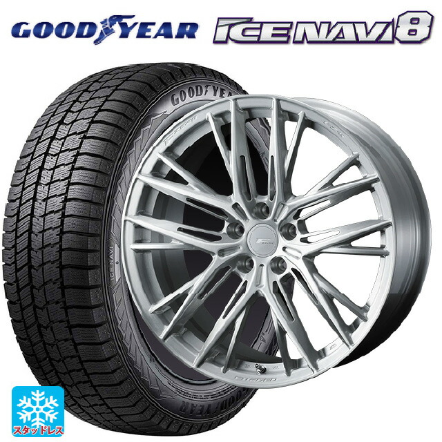 ホンダ ステップワゴン(RP6~8)用 225/40R18 92Q XL グッドイヤー アイスナビ8 ウェッズ エフゼロ FZ-5 BRUSHED 新品スタッドレスタイヤホイール 4本セット