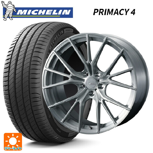 ホンダ ヴェゼル(RV系)用 225/50R18 95V DT1(ホンダ承認) ミシュラン 正規品 プライマシー4 ウェッズ エフゼロ FZ-1 BRUSHED 新品サマータイヤホイール 4本セット