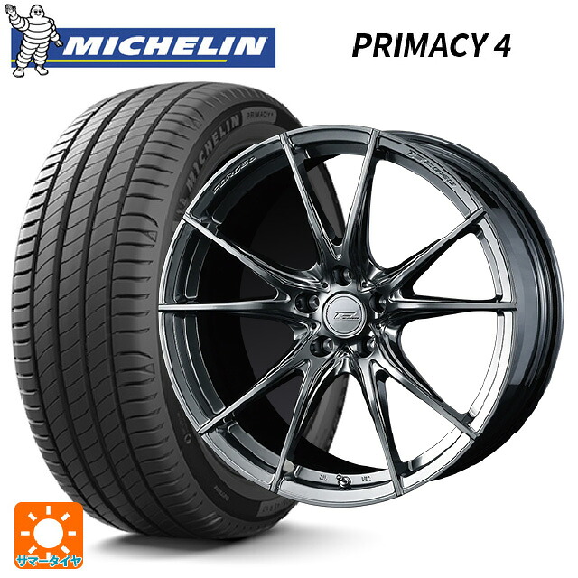 ホンダ ヴェゼル(RV系)用 225/50R18 95V ミシュラン 正規品 プライマシー4 ウェッズ エフゼロ FZ-2 DIAMOND BLACK 新品サマータイヤホイール 4本セット