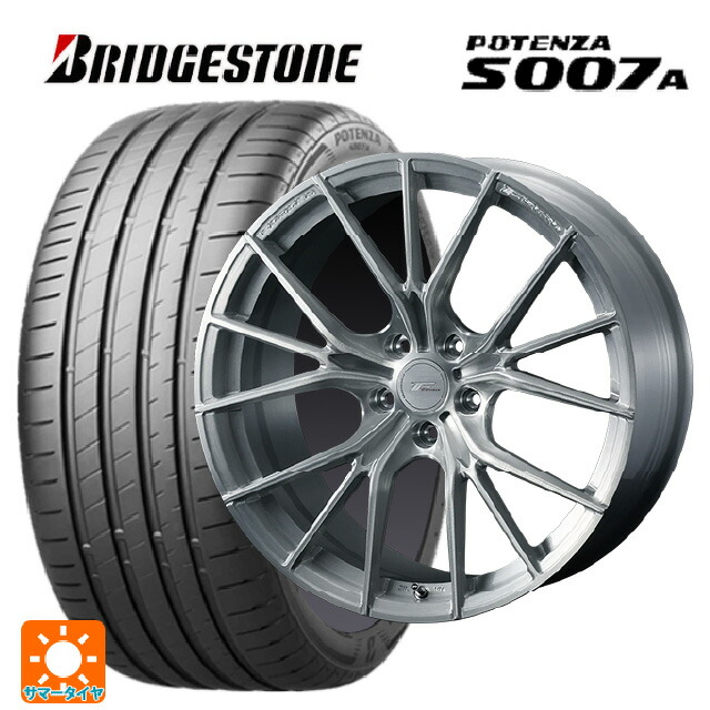トヨタ クラウンセダン(AZSH32)用 255/30R21 93Y XL ブリヂストン ポテンザ S007A 正規品 ウェッズ エフゼロ FZ-1 BRUSHED 新品サマータイヤホイール 4本セット|タイヤホイール専門店コニシタイヤ