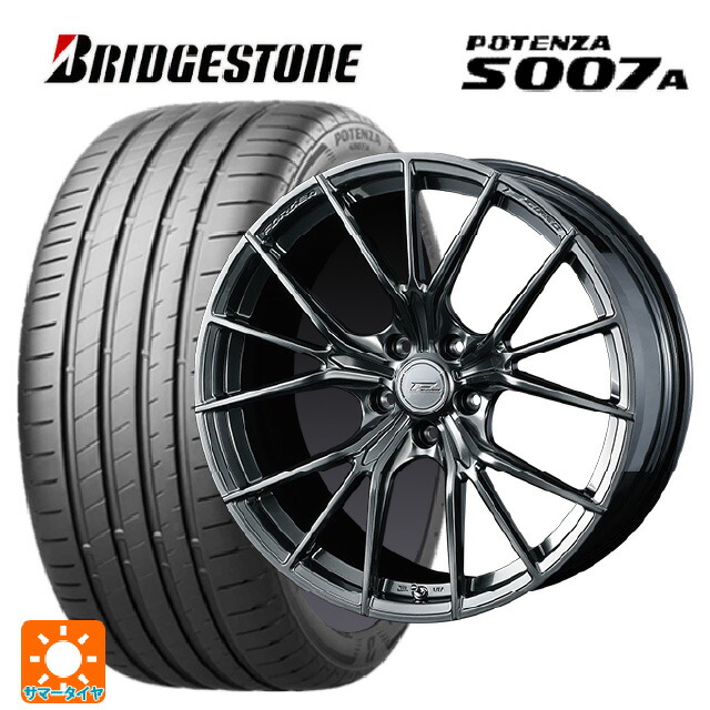 225/45R19 96Y XL ブリヂストン ポテンザ S007A 正規品 ウェッズ エフゼロ FZ-1 DIAMOND BLACK 19-8J 国産車用 サマータイヤホイール4本セット