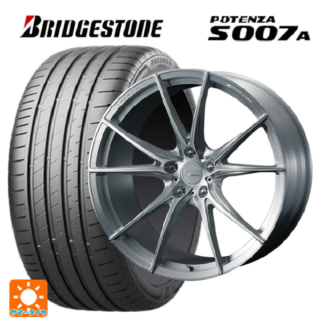 スバル レヴォーグ(VN系)用 225/45R18 95Y XL ブリヂストン ポテンザ S007A 正規品 ウェッズ エフゼロ FZ-2 BRUSHED 新品サマータイヤホイール 4本セット